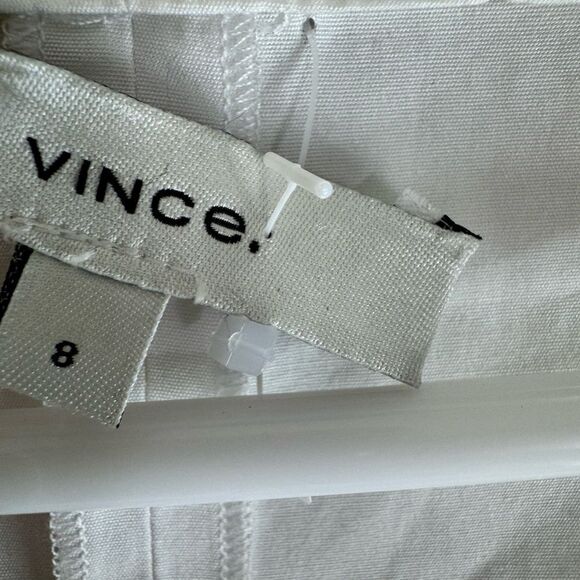 Vince White Square Neck Blouse Size 8 - Picture 9 of 14